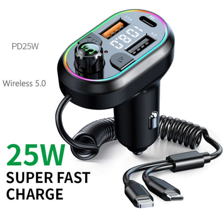 C29 Car Bluetooth 5.0 FM Transmitter  Car MP3 Player Fast Charge U Disk Lossless Music Player