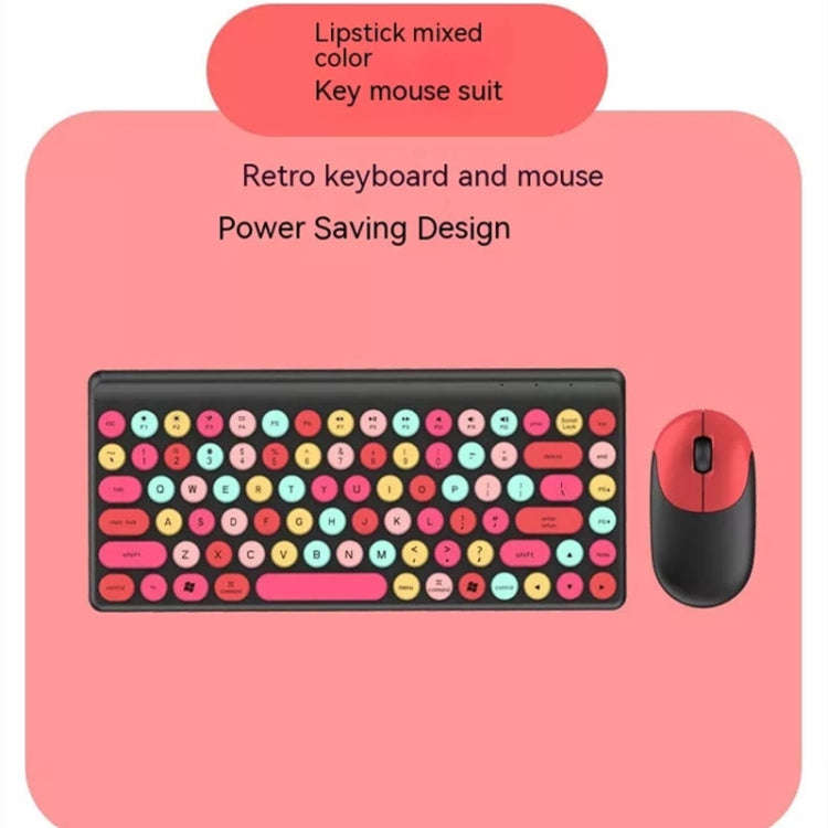 QW02 Wireless Keyboard Mouse Set(Pink)
