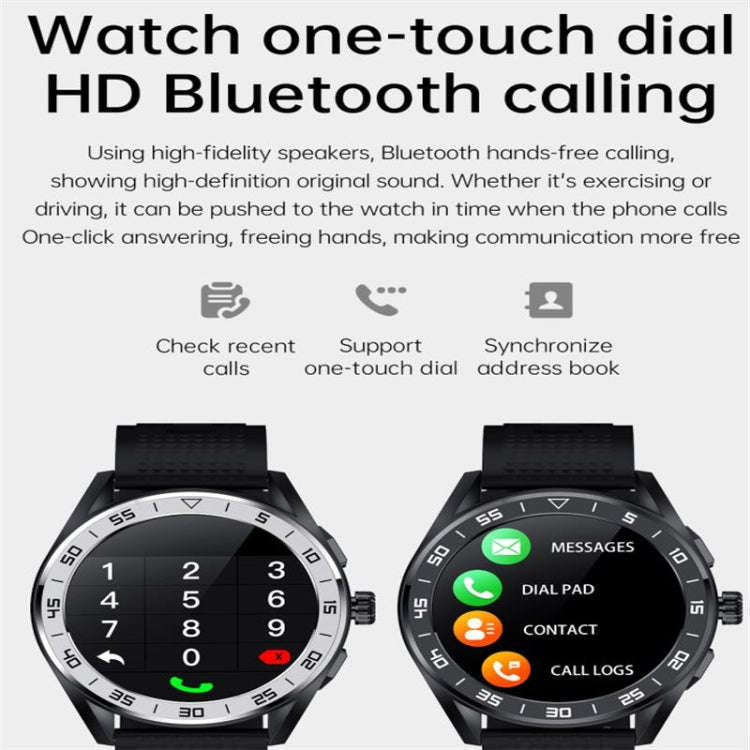 PG339 1.39 inch Color Screen Smart Watch, Support Heart Rate / Blood Pressure Monitoring(Black)