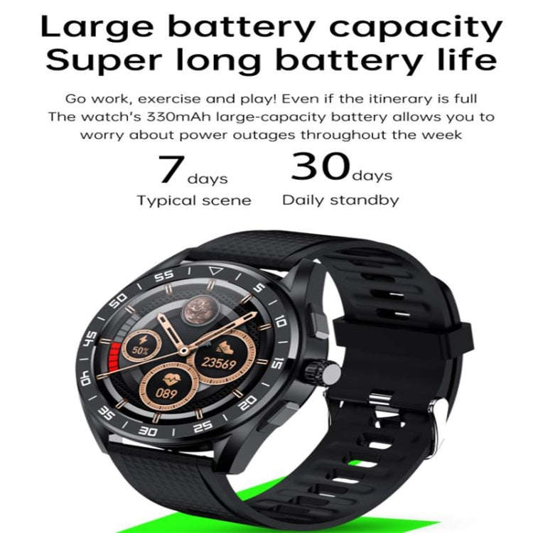 PG339 1.39 inch Color Screen Smart Watch, Support Heart Rate / Blood Pressure Monitoring(Black)