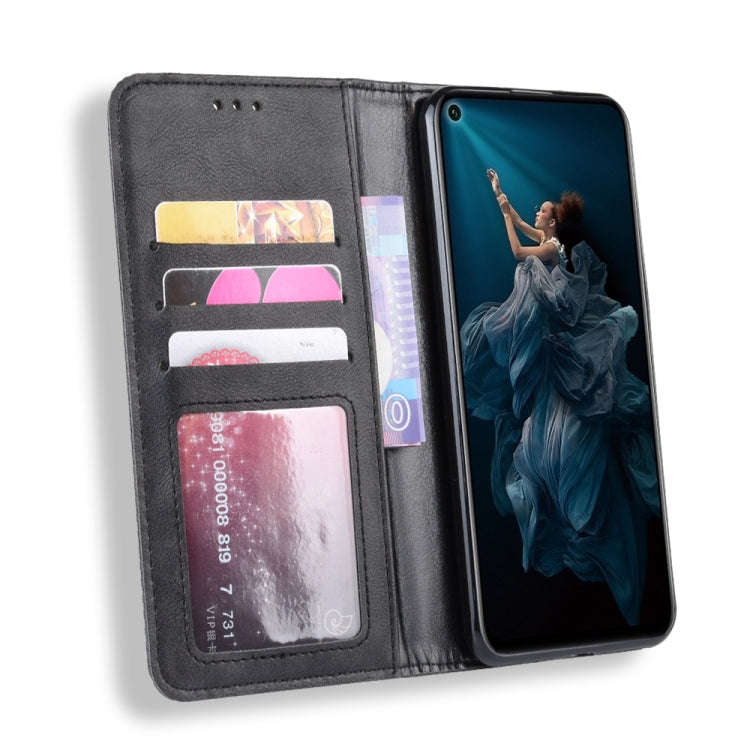 Magnetic Buckle Retro Crazy Horse Texture Horizontal Flip Leather Case for HUAWEI Honor 20 , with...