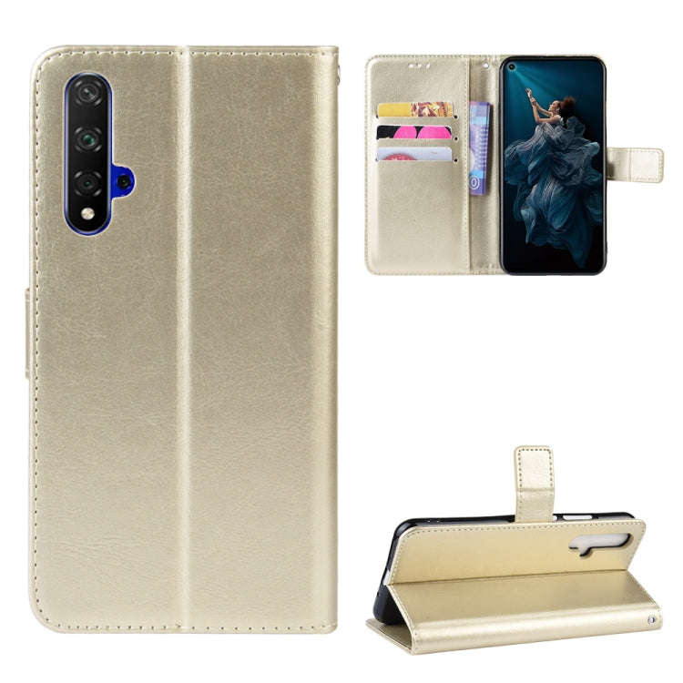 Retro Crazy Horse Texture Horizontal Flip Leather Case for HUAWEI Honor 20 , with Holder & Card S...