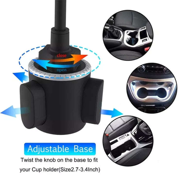 A64+X905 Universal 360 Degree Car Phone Mount Adjustable Gooseneck Cup Holder Stand
