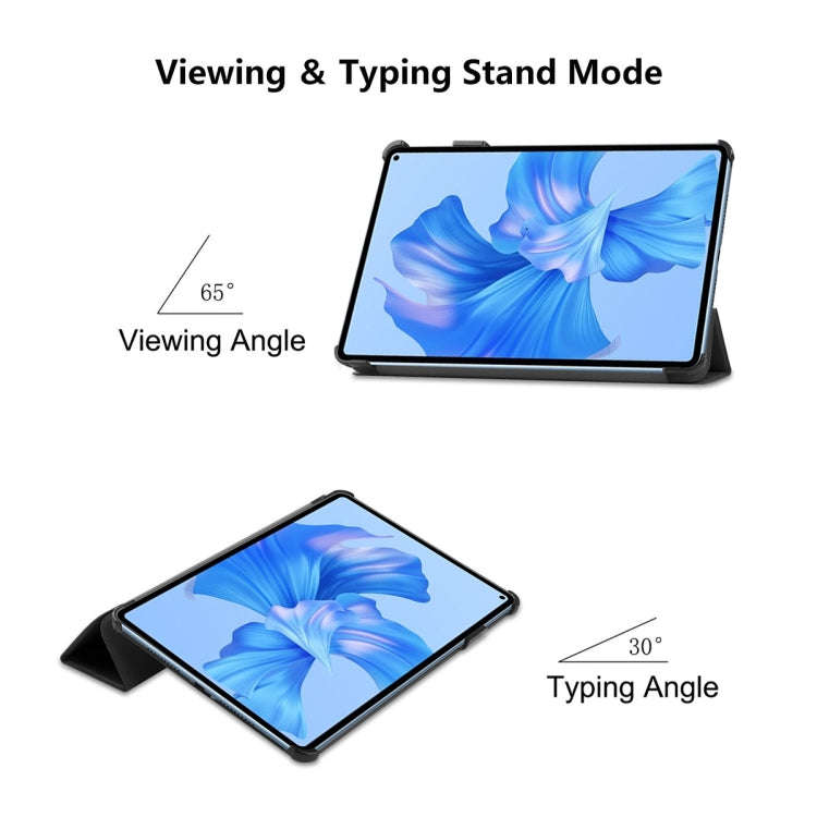 For Huawei MatePad Pro 11 2022 ENKAY Plastic Back Cover Smart Leather Stand Case(Dark Blue)