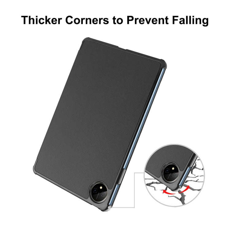 For Huawei MatePad Pro 11 2022 ENKAY Plastic Back Cover Smart Leather Stand Case(Black)