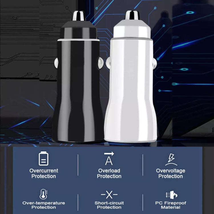 TE-P8 40W PD20W + PD20W Dual Port PD3.0 Car Charger with Type-c to Type-C Data Cable, Length: 1m(...