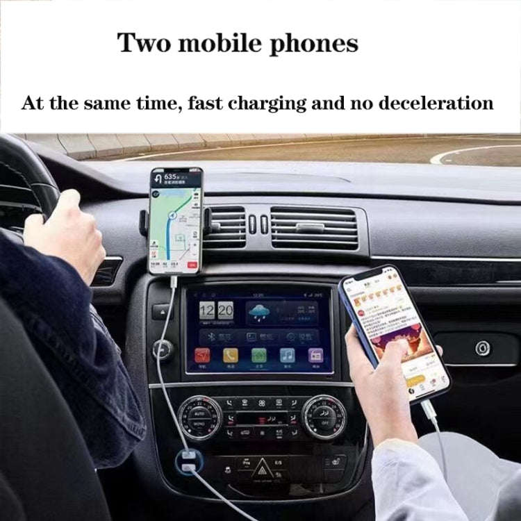 TE-P8 40W PD20W + PD20W Dual Port PD3.0 Car Charger with Type-c to Type-C Data Cable, Length: 1m(...