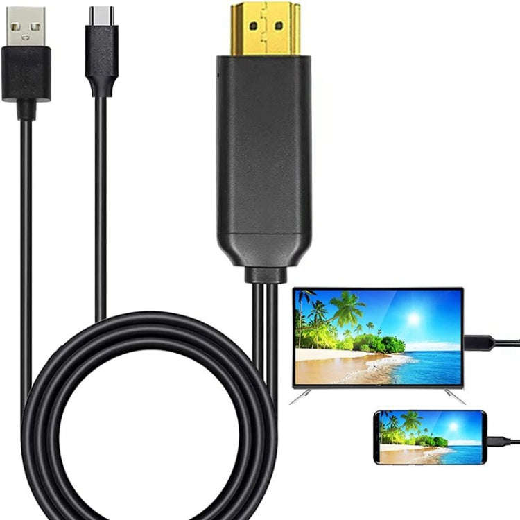USB 3.1 Type-C to HDMI MHL 4K HD Video Digital Converter Cord for Android Phone to Monitor Projec...