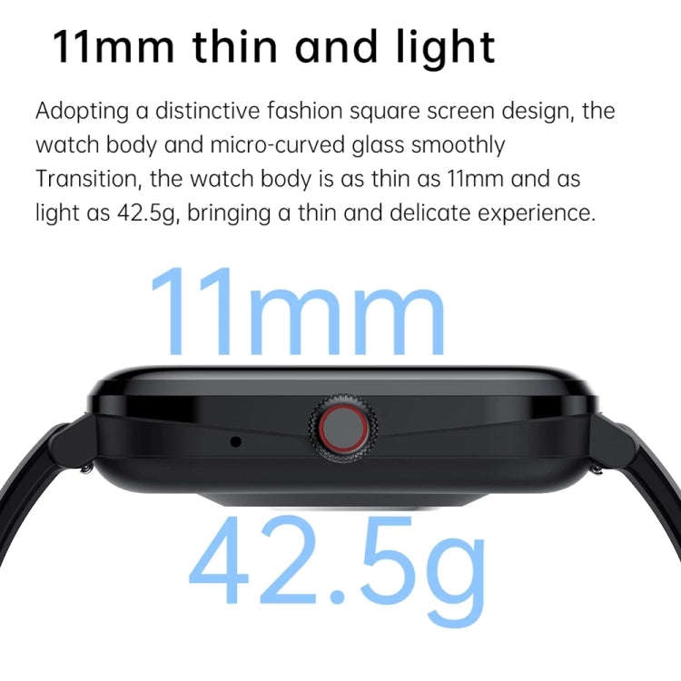 HK20 1.85 inch Color Screen Smart Watch,Support Heart Rate Monitoring/Blood Pressure Monitoring(S...
