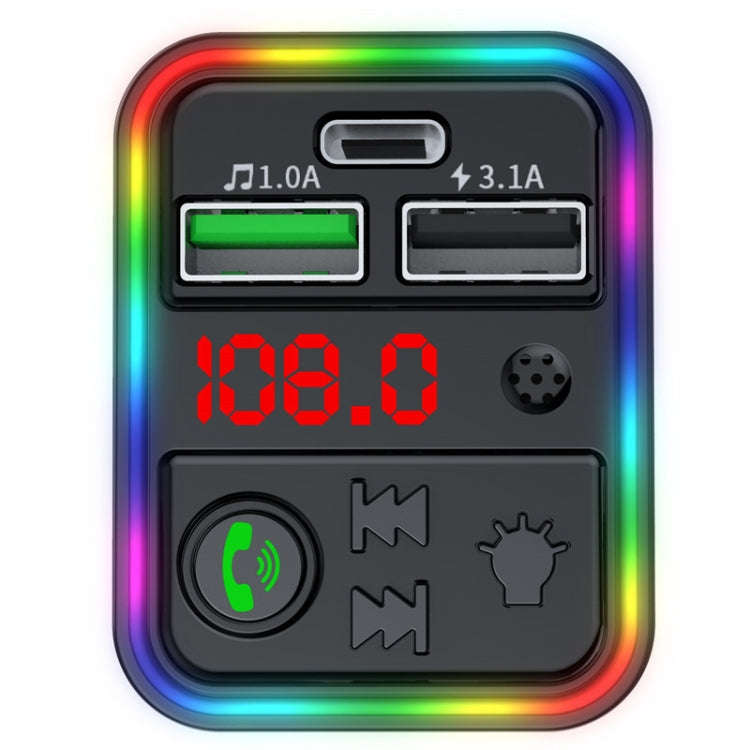 F18 FM Blue tooth Wireless Car Charger Dual USB Car MP3 Player