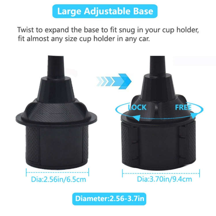 X033 360 Degree Car Phone Mount Adjustable Gooseneck Cup Holder