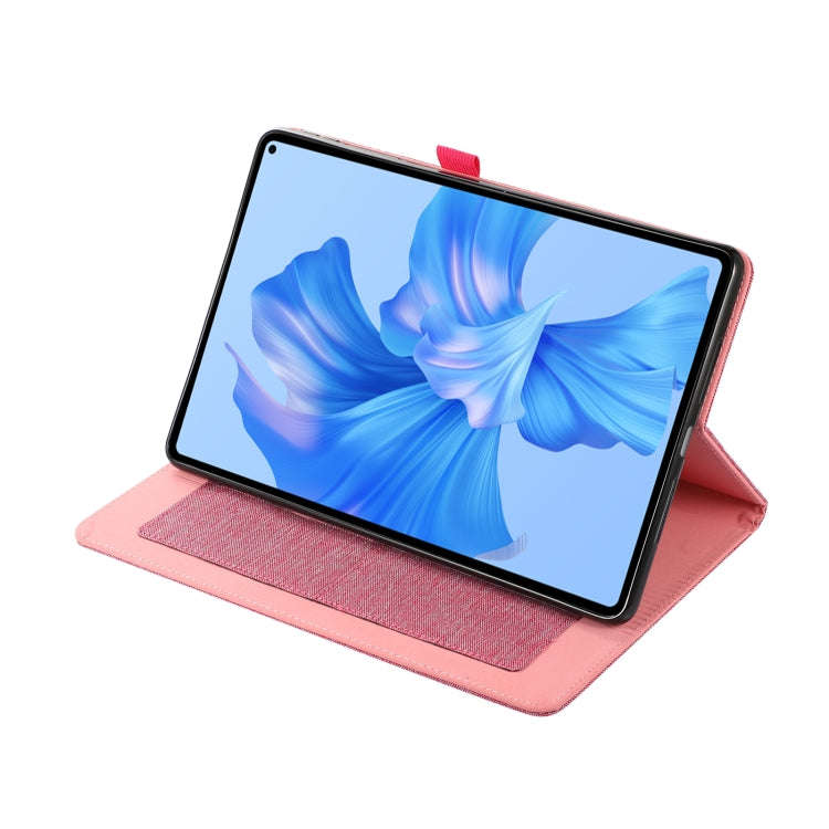 For Huawei MatePad Pro 11 2022  Fabric Leather Tablet Case(RoseRed)