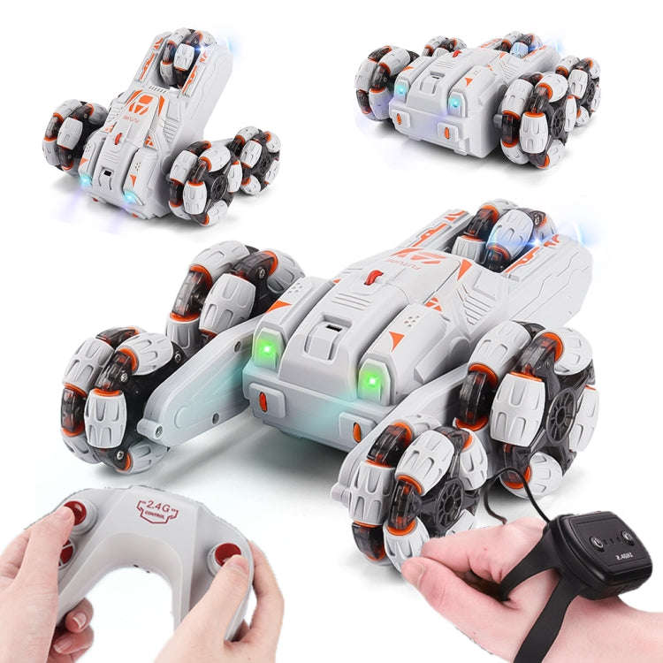 MoFun Five-wheeled Stunt Car 360-degree Swing Arm 2.4G Multifunctional RC Car, specifications:Dou...
