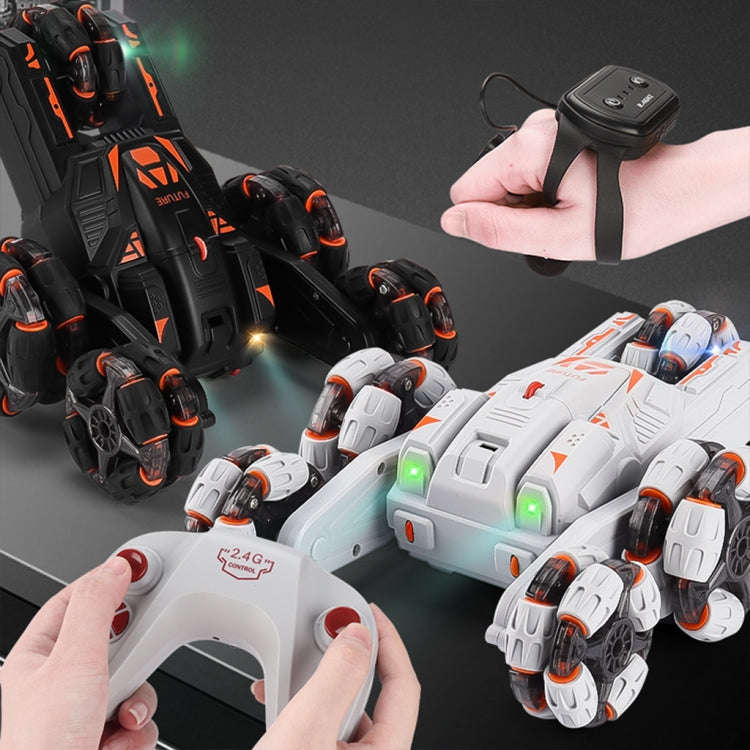 MoFun Five-wheeled Stunt Car 360-degree Swing Arm 2.4G Multifunctional RC Car, specifications:Dou...