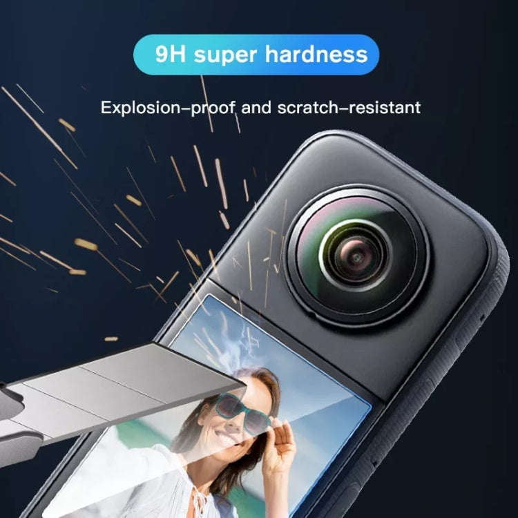 For Insta360 X3 2pcs Transparent HD Curved Protective Film