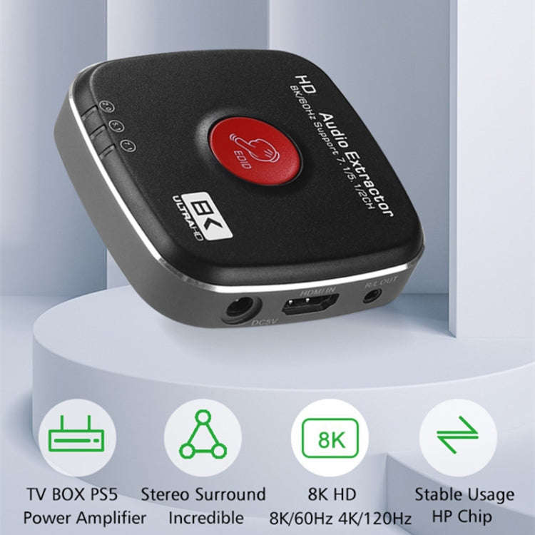 AYSA-11V21 8K/60Hz YbCr420 HDR10 Output 7.1 HDMI8K Audio Separator 2.1 Audio separator