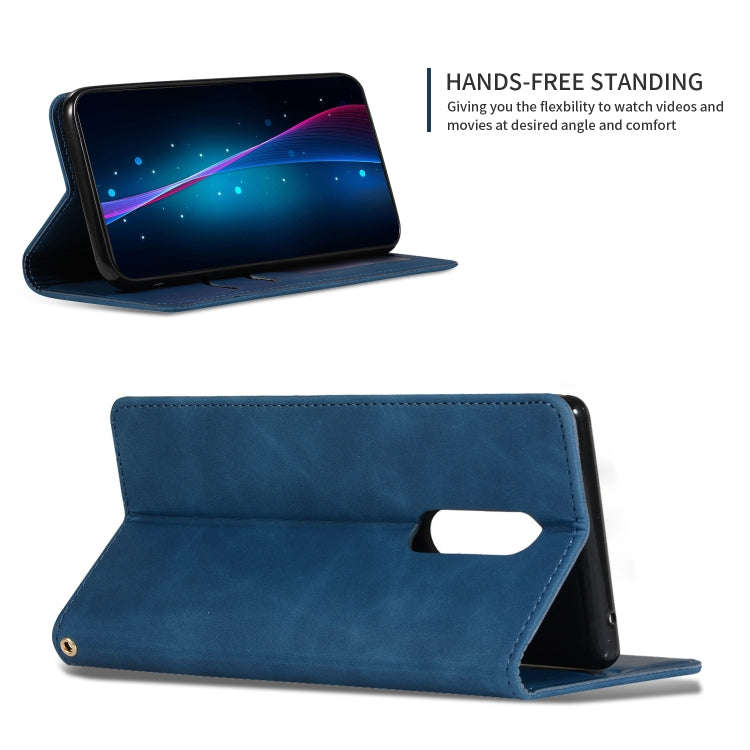 Retro Skin Feel Business Magnetic Horizontal Flip Leather Case for Sony Xperia 1 & Xperia XZ4(Nav...
