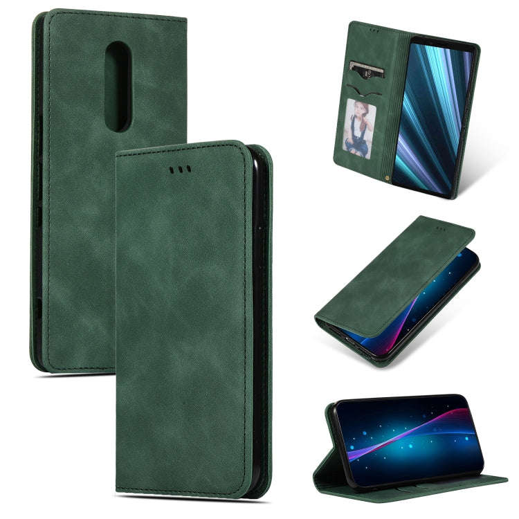 Retro Skin Feel Business Magnetic Horizontal Flip Leather Case for Sony Xperia 1 & Xperia XZ4(Arm...