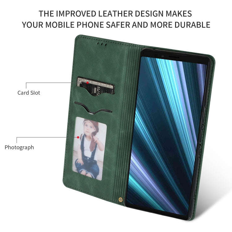Retro Skin Feel Business Magnetic Horizontal Flip Leather Case for Sony Xperia 1 & Xperia XZ4(Arm...