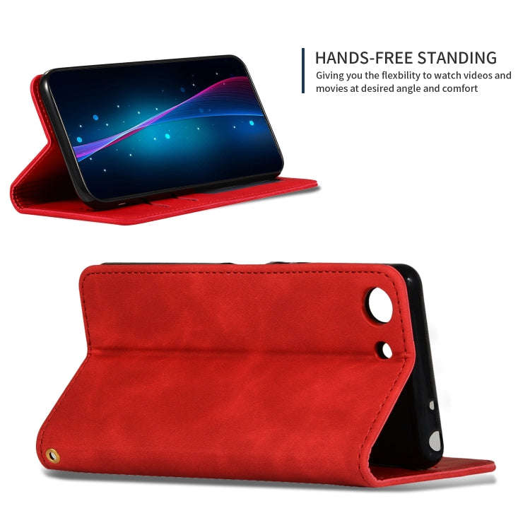 Retro Skin Feel Business Magnetic Horizontal Flip Leather Case for Sony Xperia XZ4 Compact(Red)