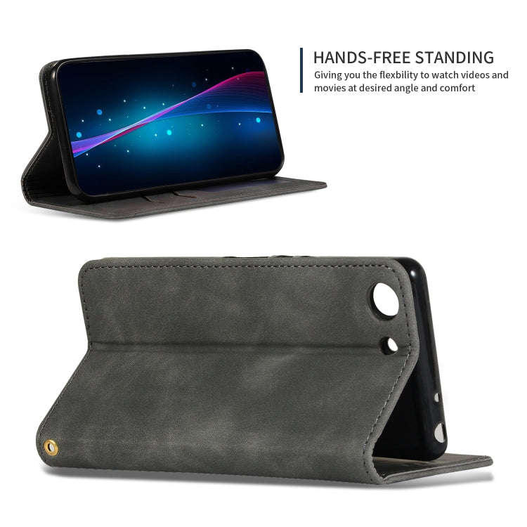 Retro Skin Feel Business Magnetic Horizontal Flip Leather Case for Sony Xperia XZ4 Compact(Dark G...