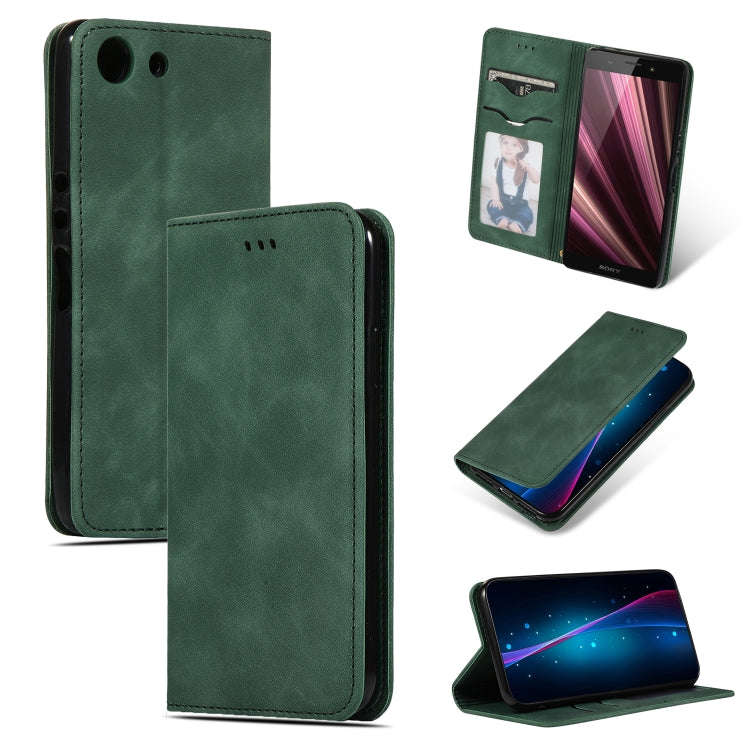 Retro Skin Feel Business Magnetic Horizontal Flip Leather Case for Sony Xperia XZ4 Compact(Army G...