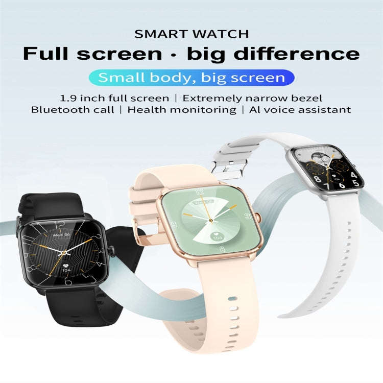 KT65 1.9 inch Color Screen Smart Watch,Support Heart Rate Monitoring/Blood Pressure Monitoring(Gold)