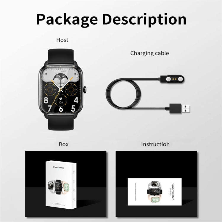 KT65 1.9 inch Color Screen Smart Watch,Support Heart Rate Monitoring/Blood Pressure Monitoring(Gold)