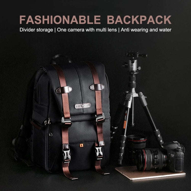 K&F CONCEPT KF13.092 Multifunctional Dual-layer Shockproof Waterproof Camera Backpack Travel Trip...