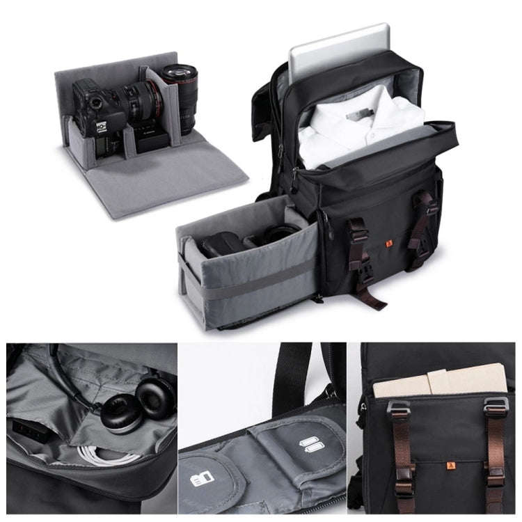 K&F CONCEPT KF13.092 Multifunctional Dual-layer Shockproof Waterproof Camera Backpack Travel Trip...