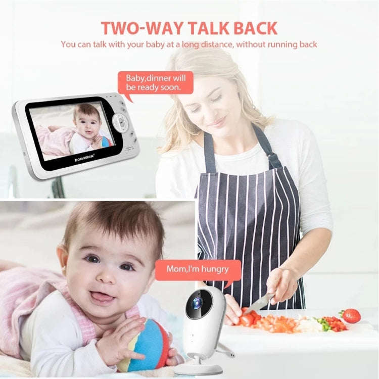 VB608 4.3 inch Wireless Video Baby Monitor IR LED Night Vision Intercom Surveillance Camera(EU Plug)