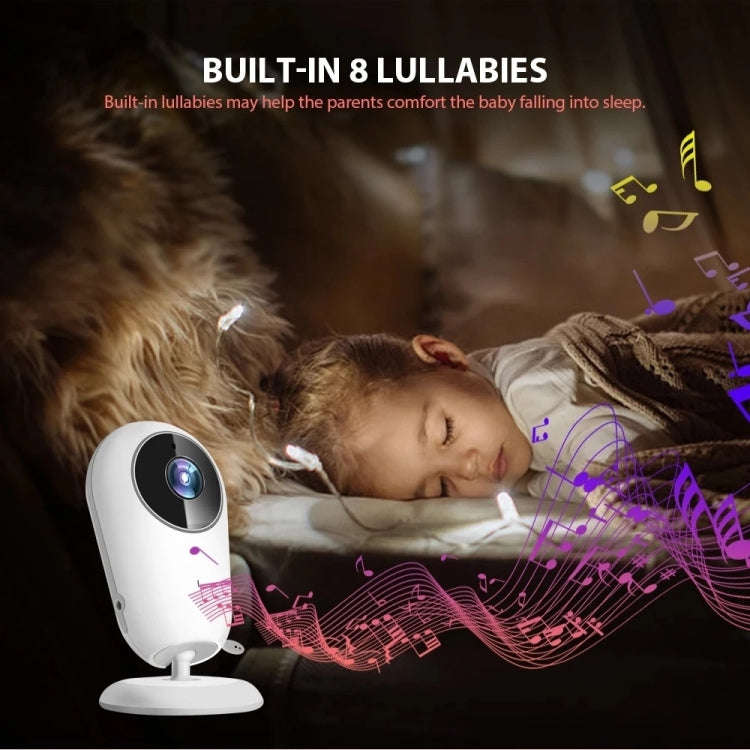 VB608 4.3 inch Wireless Video Baby Monitor IR LED Night Vision Intercom Surveillance Camera(EU Plug)