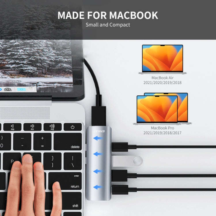 ENKAY Hat-Prince 5 in 2 Hub Type-C to 4K HDMI / USB 3.0 Docking Station Adapter