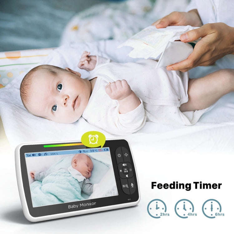 SM650 Wireless Video Baby Camera Intercom Night Vision Temperature Monitoring Cam(US Plug)