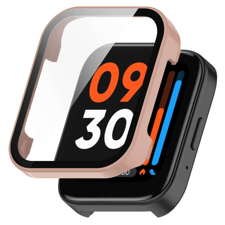 For Realme Watch 3 Pro PC+ Toughened Film Integrated Protective Case(Pink)