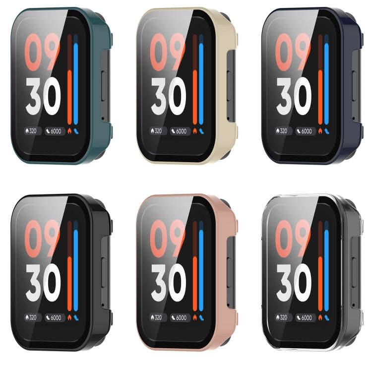 For Realme Watch 3 Pro PC+ Toughened Film Integrated Protective Case(Ivory)
