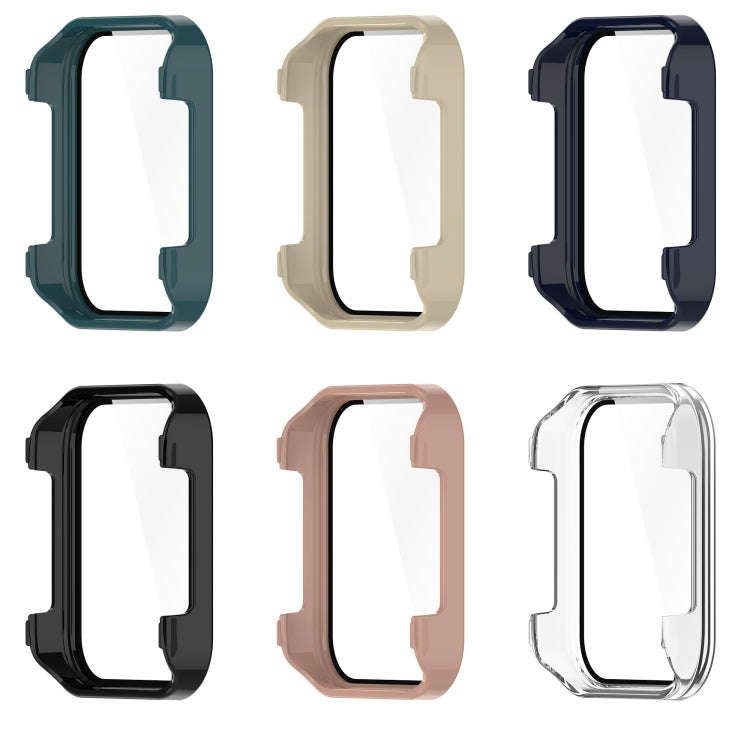 For Realme Watch 3 Pro PC+ Toughened Film Integrated Protective Case(Ivory)