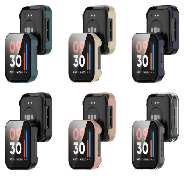For Realme Watch 3 Pro PC+ Toughened Film Integrated Protective Case(Blue)