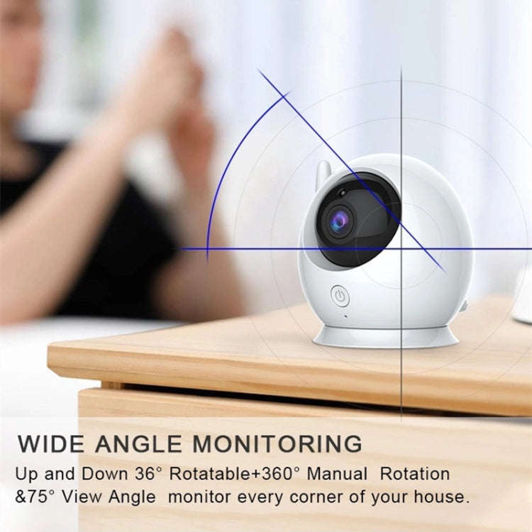 ABM100 4.3 inch Wireless Video Color Night Vision Baby Monitor 360-Degree Security Camera(AU Plug)