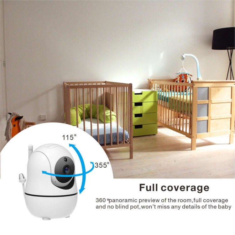 SM50 5 inch Baby Monitor 360-Degree Rotating Wireless Camera Night Vision Intercom Lullaby Monito...