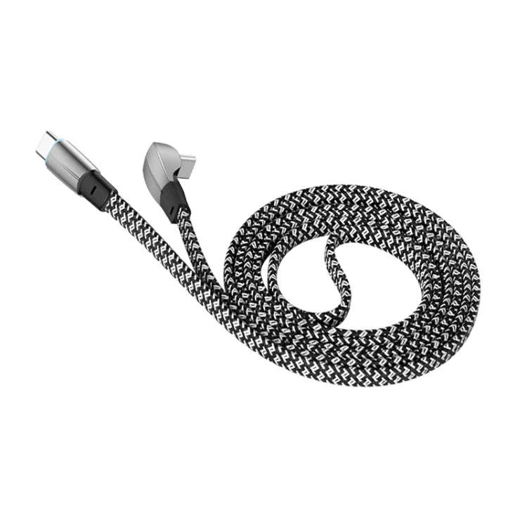 ENKAY Hat-Prince 65W USB-C / Type-C to Type-C 6A Fast Charging Data Weave Cable, Length:1m