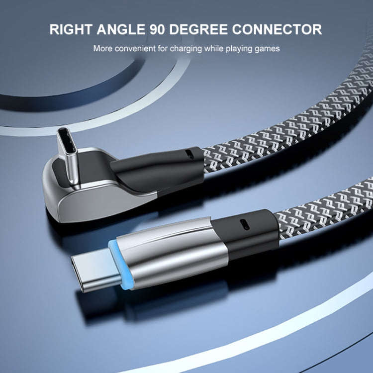 ENKAY Hat-Prince 65W USB-C / Type-C to Type-C 6A Fast Charging Data Weave Cable, Length:1m