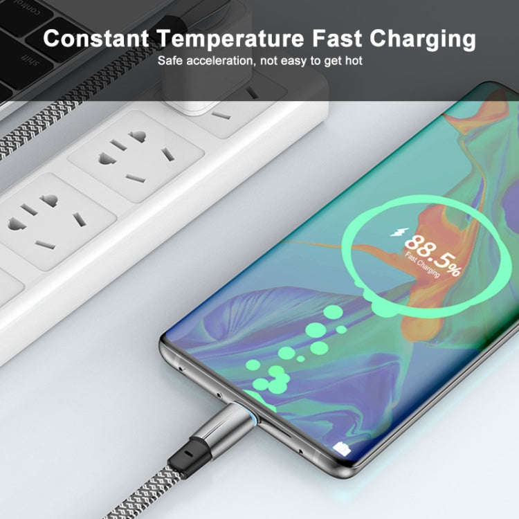ENKAY Hat-Prince 65W USB-C / Type-C to Type-C 6A Fast Charging Data Weave Cable, Length:1m