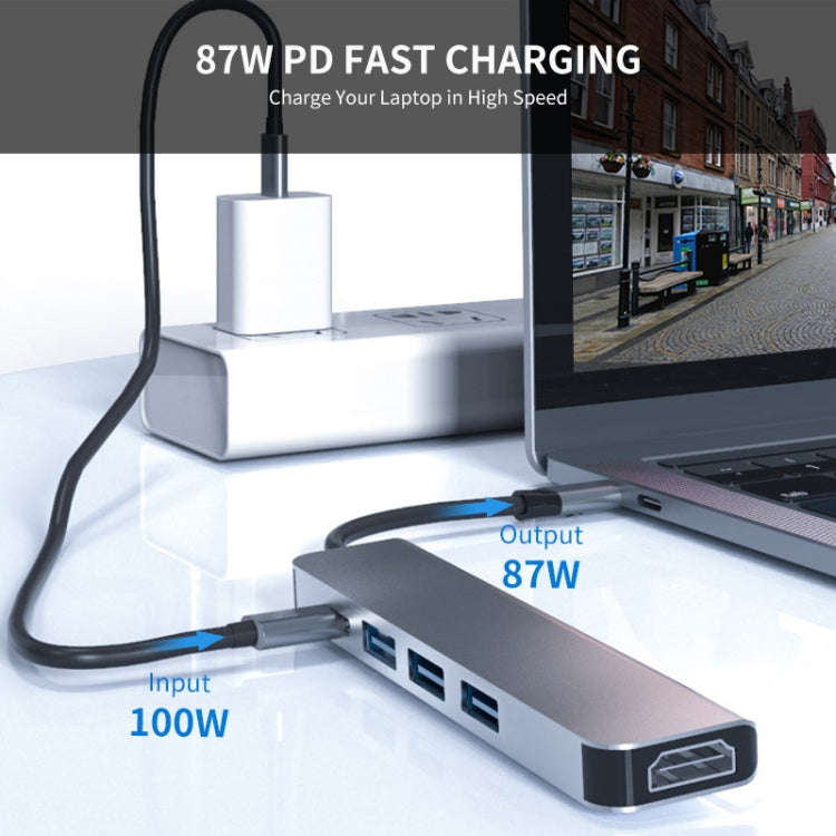ENKAY Hat-Prince 5 in 1 Type-C Hub 4K HDMI Converter Docking Station USB 3.0 Adapter