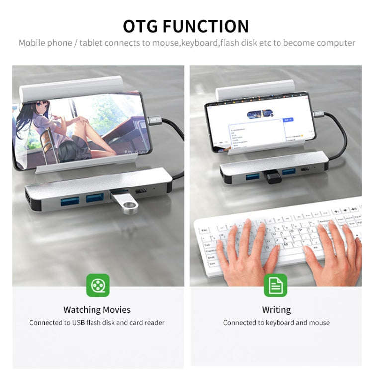 ENKAY Hat-Prince 5 in 1 Type-C Hub 4K HDMI Converter Docking Station USB 3.0 Adapter