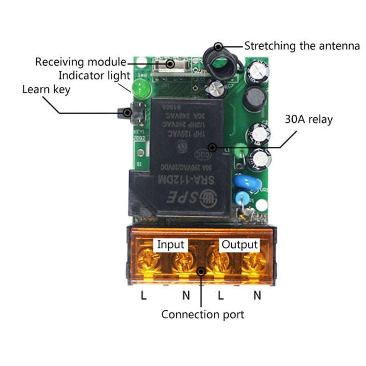 AC 220V 30A Channel High Power Low Consumption Universal Industrial Lifter Control Wireless Remot...