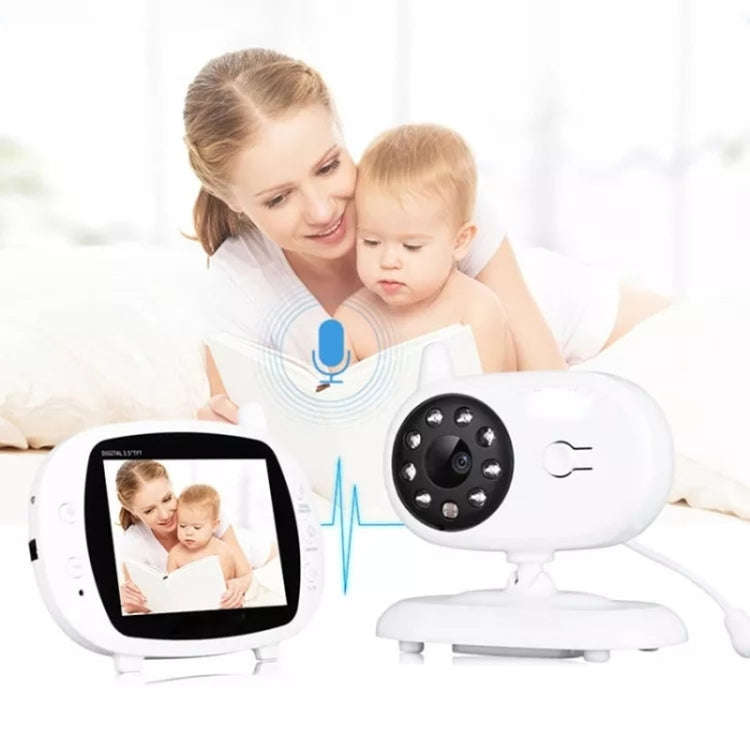 BM850 3.5 inch Wireless Video Color Baby Monitor Night Vision Temperature Monitor(US Plug)