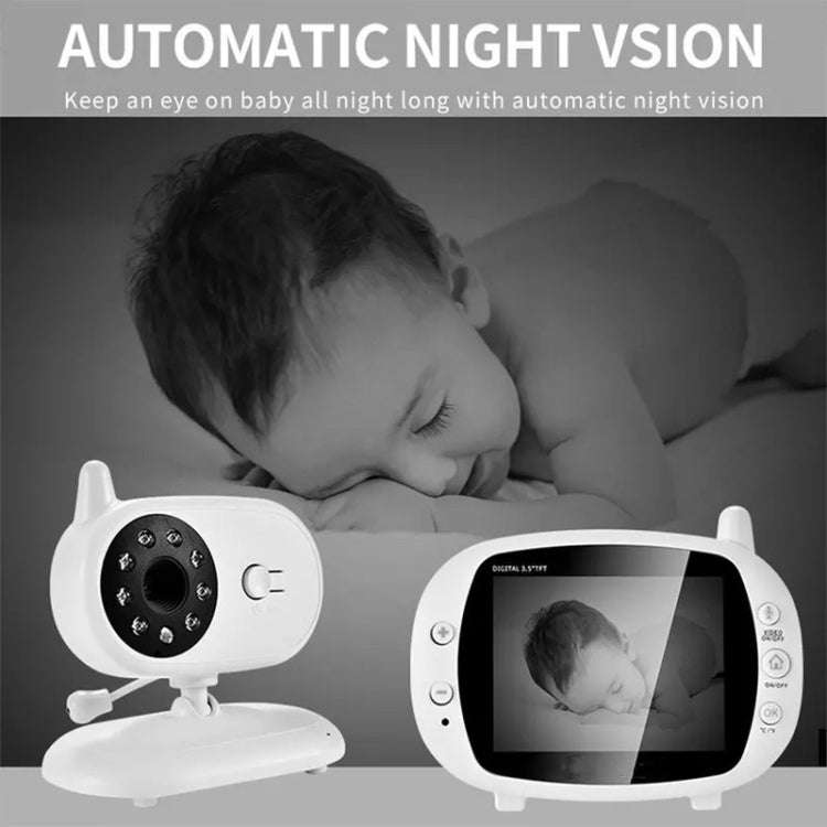 BM850 3.5 inch Wireless Video Color Baby Monitor Night Vision Temperature Monitor(US Plug)