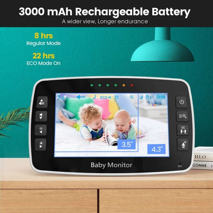 SM43A 4.3inch Color Display Night Vision Smart Zoom Baby Monitor Camera(AU Plug)