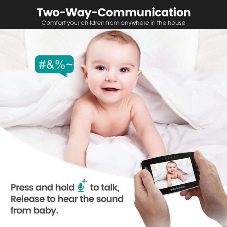 SM43A 4.3inch Color Display Night Vision Smart Zoom Baby Monitor Camera(AU Plug)